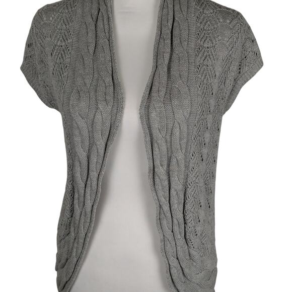 Vtge So knitted vest wmns Sz M Cotton blend meas Bust 35-36"C Back 26"EUC open - Picture 1 of 9